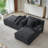69" Cloud Sectional Couch, L-Shape Chaise With R-Shape Chaise With Deep Seat And Comfortable 2 Seater Couch For Modern Living Room,(Plush Fabric)-1040503176