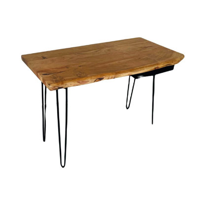 Bureau d'écriture en bois et acier