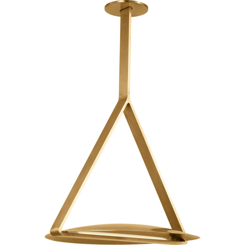 Cymbal Large Pendant, Hand Rubbed Antique Brass