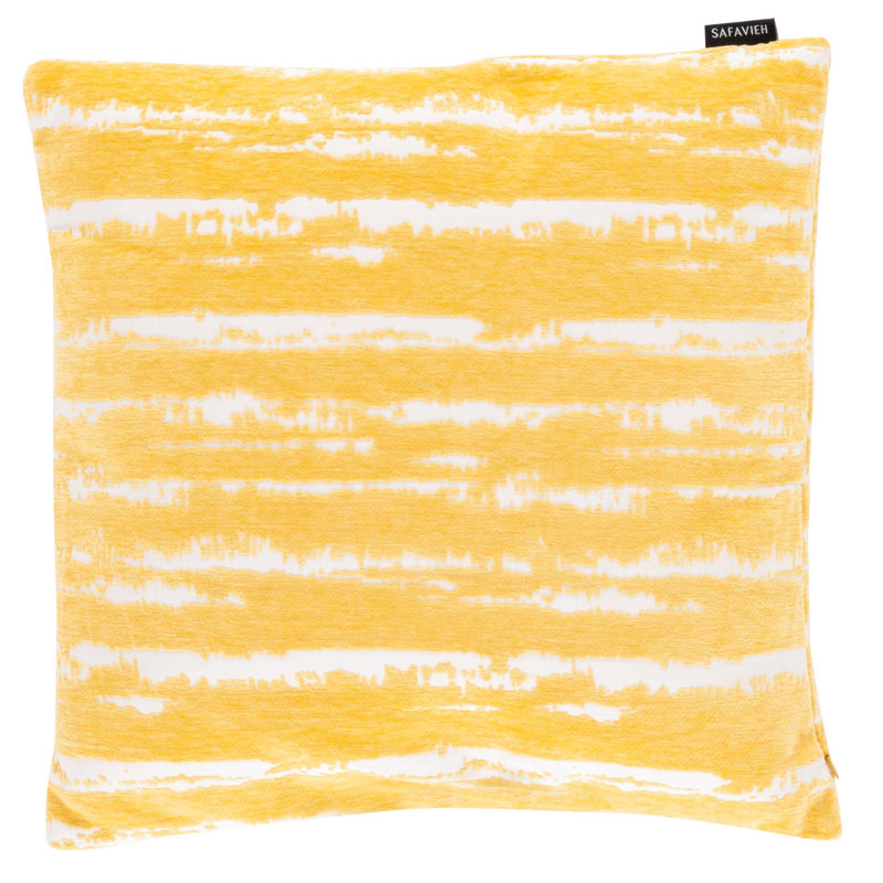Revell 18" Yellow and White Tie-Dye Square Pillow