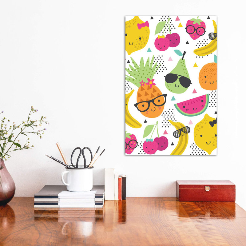 «Sunshine Siesta» par Lisa White boutons - impression d'art graphique, H 18 po x l 12 po x 1,5 po, Toile tendue, Pas de tapis