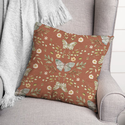 Floral Reversible Throw Pillow