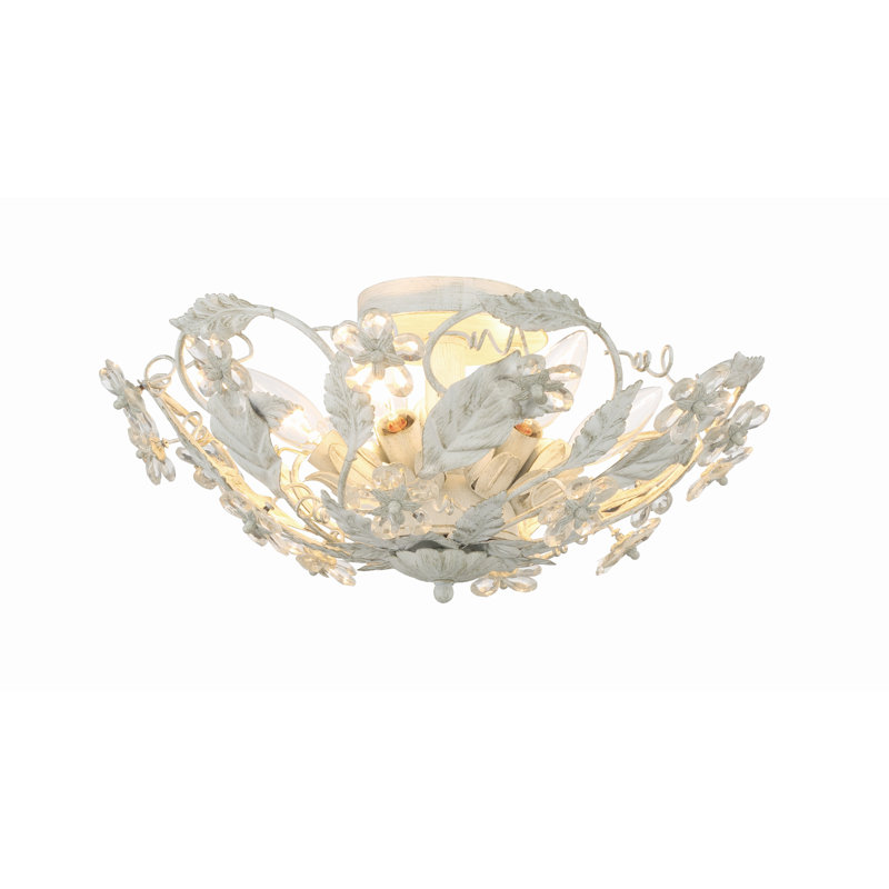 Abbingt Semi Flush Mount, White