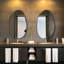 Chyrisse Irregular wall mirror, asymmetrical wall decor mirror, wall mirror, modern entrance mirror with wooden frame