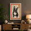 Bulldog Portrait Japandi - Wrapped Canvas-1757741343-1757741542