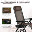 Chaise berçante d'extérieur pliable inclinable zéro gravité avec coussin-182204488