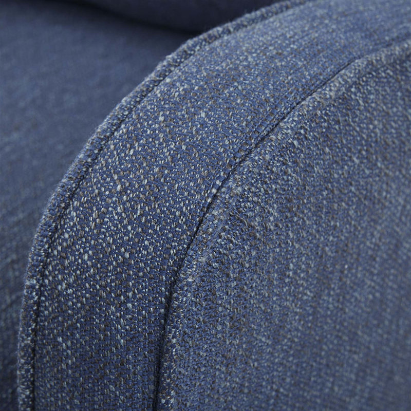 Fauteuil pivotant à large siège, Bleu