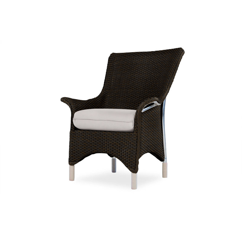 Mandalay Outdoor Dining Armchair, Sailcloth Salt, Mink
