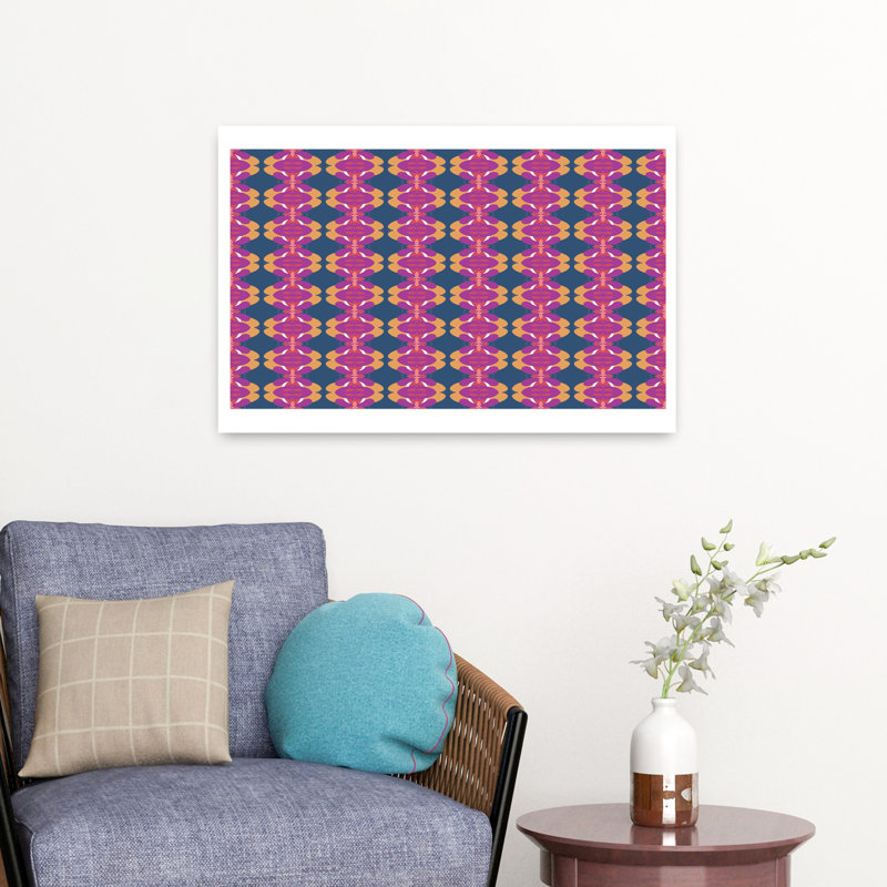 Art contemporain, art moderne géométrique audacieux, H 16 po x l 24 po