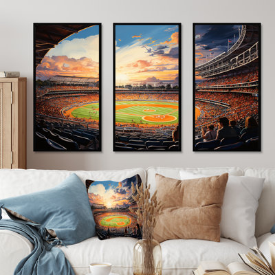 «The Anticipation Of The Game Stadium», ensemble de reproductions d'art mural