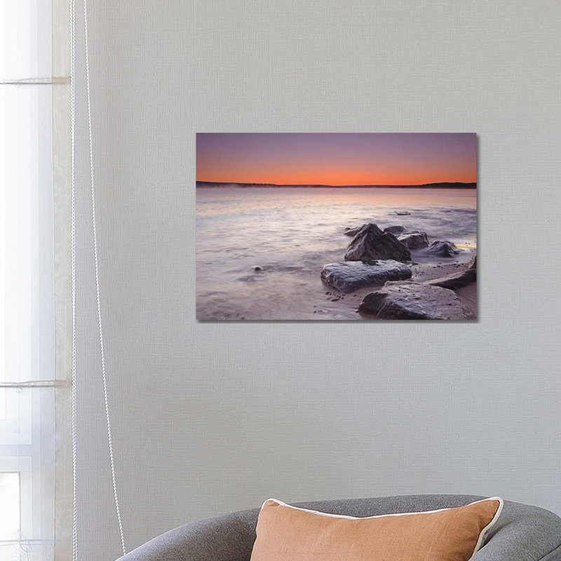 Sunrise At Bay Furnace Beach by Brian Wolf - Wrapped Canvas Print