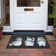 Machine Washable Indoor/Outdoor Christmas Snowman Xhevrie Black Rug