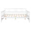 Lit de jour pleine grandeur avec pieds de support, blanc, ferme et durable, pour la chambre à coucher et le salon, option de rangement supplémentaire, conception sécurisée blanche, polyvalent