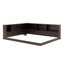 Lit de jour en bois avec tablettes de rangement, cadre de lit en L avec ports USB et lumières DEL-1247087717
