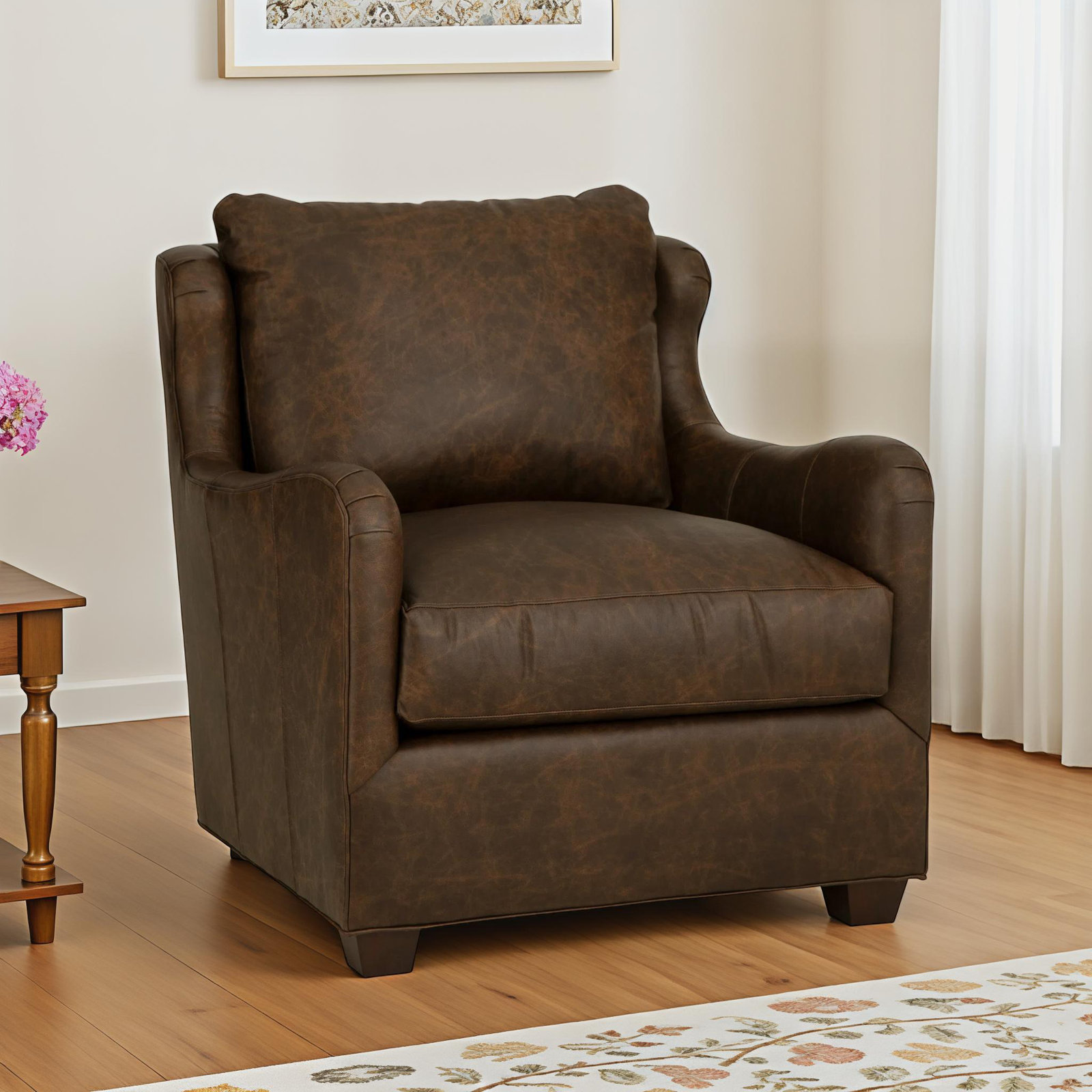 Odette Genuine Leather Armchair