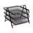 Mind Reader 3-Tier Paper Tray, Desktop Organizer, File Storage, Workspace, Office, Metal Mesh, 11.5"L x 13.75"W x 10"H-716122194