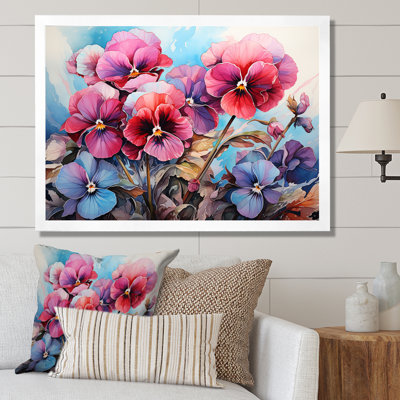 " Pink Pansies Charm In Mountain Scenery "