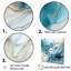 Bleu et blanc, charme de glacier - formes abstraites, art mural-774475577-774475578