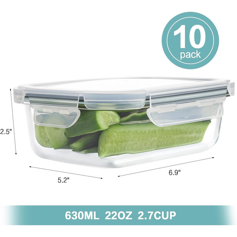 Deardra 22oz. Glass Food Storage Container