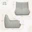 Fauteuil à billes, canapé à billes avec mousse haute densité pour chambre à coucher, gris clair-629327350