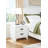 Table de chevet 2 tiroirs blanche Zaydien