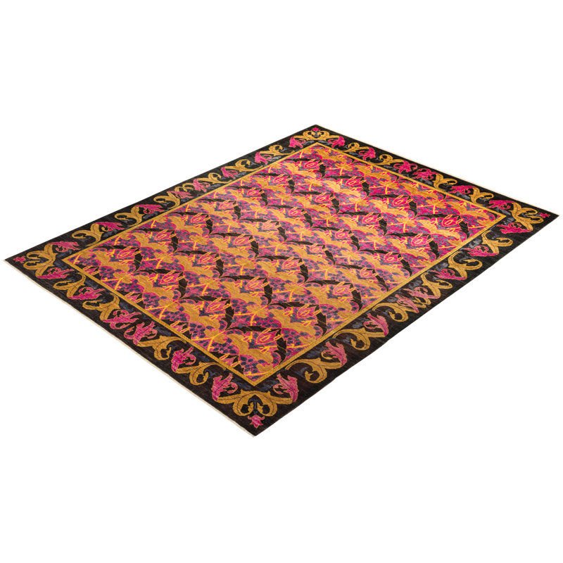 Arts & Crafts One-of-a-Kind 9' 1" X 12' 4" Hand Knotted Area Rug