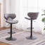 Tabouret de bar rotatif réglable Airlift avec revêtement patiné et base chromée-1884162678