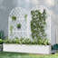 Boîte à fleurs en métal avec treillis arqué et roues Jadine-339564795-373060250