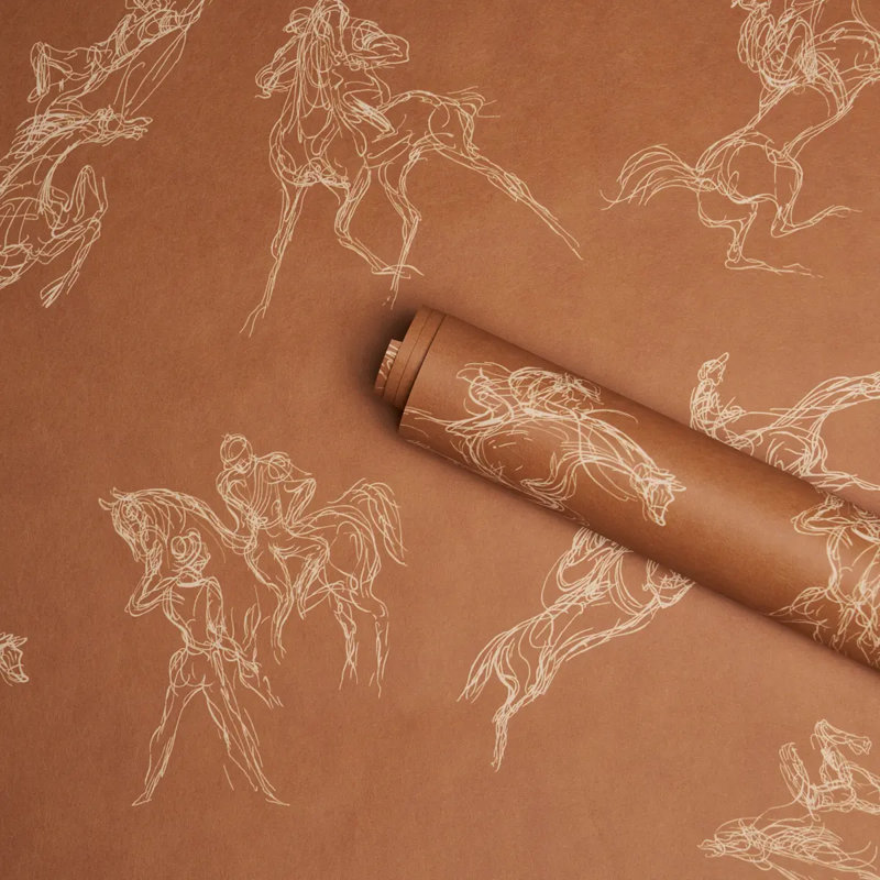 Schumacher X Backdrop Wallpaper Roll, Brown