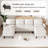 U-Shaped Sponge-Filled Cushion Combination Sofa-1181038923