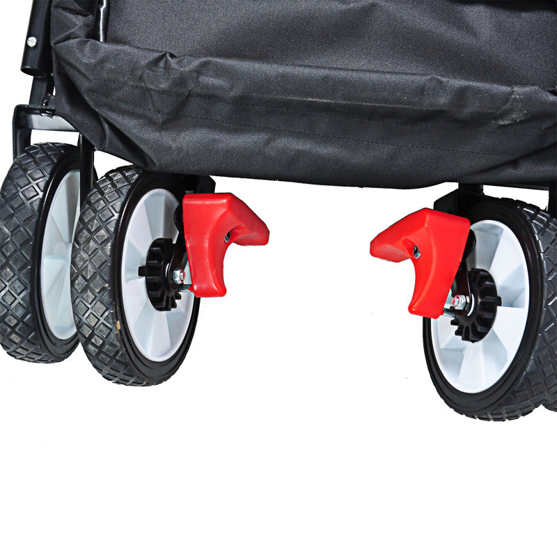 Outdoor Utility Wagon Folding Garden Cart, Blue
