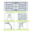 Table pliante rectangulaire en plastique de 72 pouces 6 pieds Banquet 