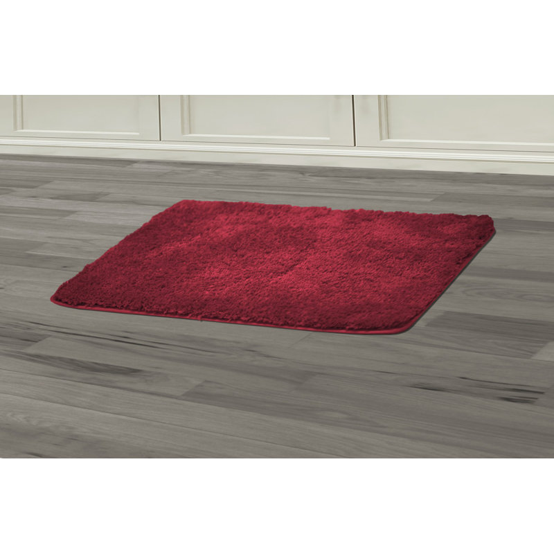 Eiliyah Microfiber Non-Slip Bath Mat, 17" W x 24" L, Mocha