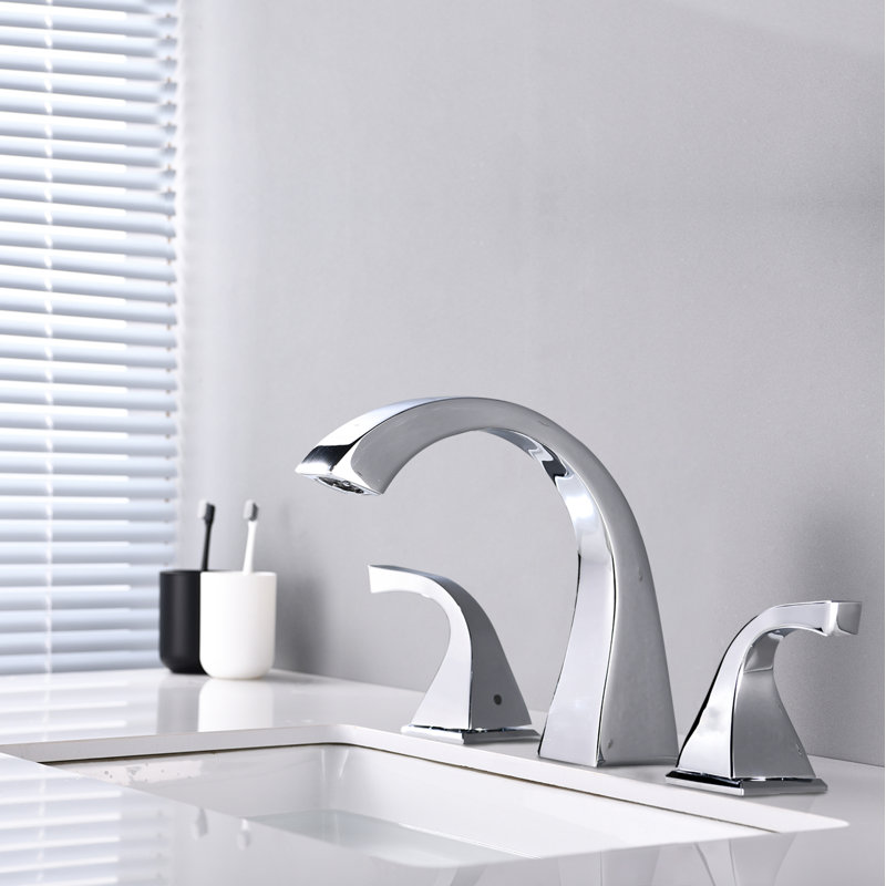 Widespread 2-handle Bathroom Faucet with Drain Assembly