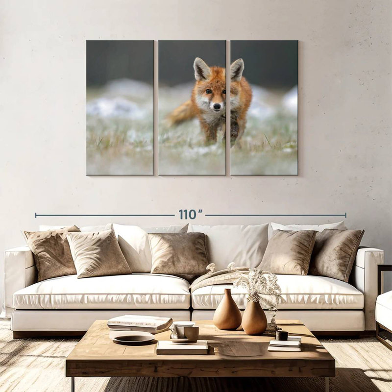Baby Red Fox, 48" H x 74" W