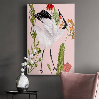 ATX Art Group LLC Pink Flamingo Framed On Canvas by Stanley Print