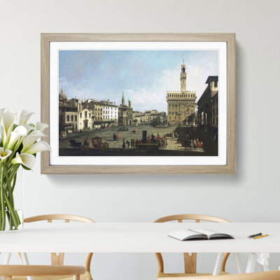 Piazza Signora in Florence by Giovanni Canaletto - Picture Frame Painting