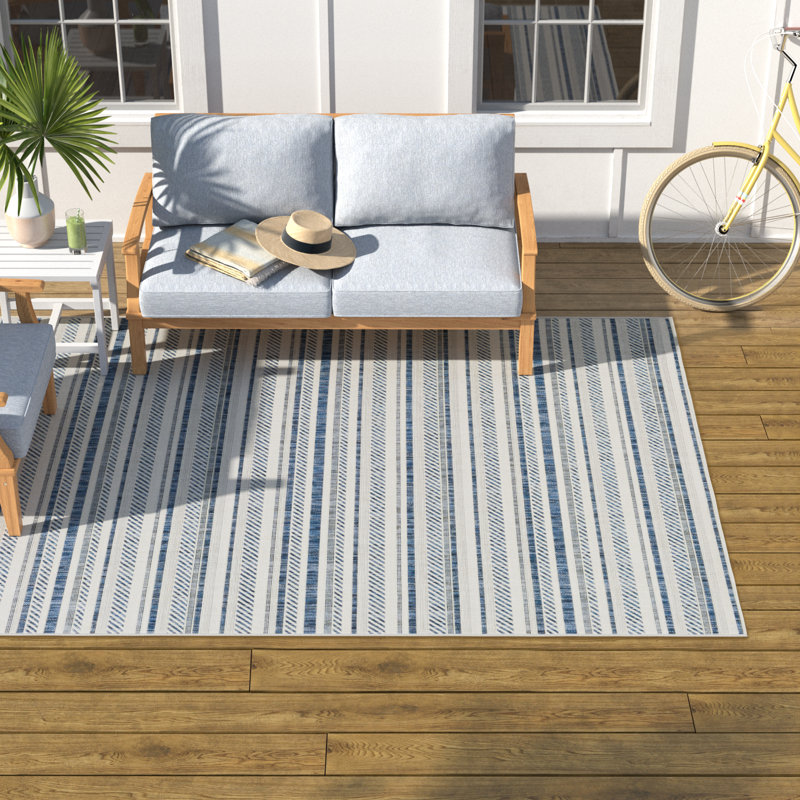 Tapis d'intérieur / extérieur tissé à la machine Bellino, Rectangle 6 pi 7 po x 9 pi