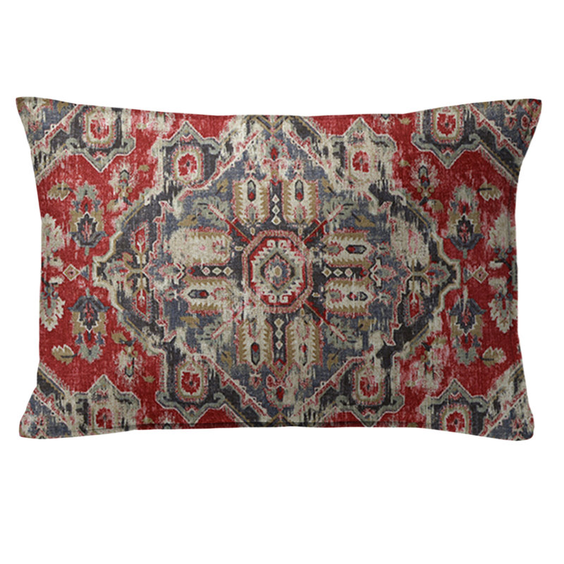 Oreiller oblong rouge 14 x 20 po Tangier