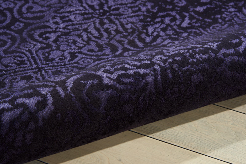 Tapis abstrait mauve foncé Maya, Rectangle 5 pi 3 po x 7 pi 5 po