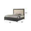 Ensemble de chambre à coucher 4 pièces 2041 Gris anthracite Hewett-763625732-763625753