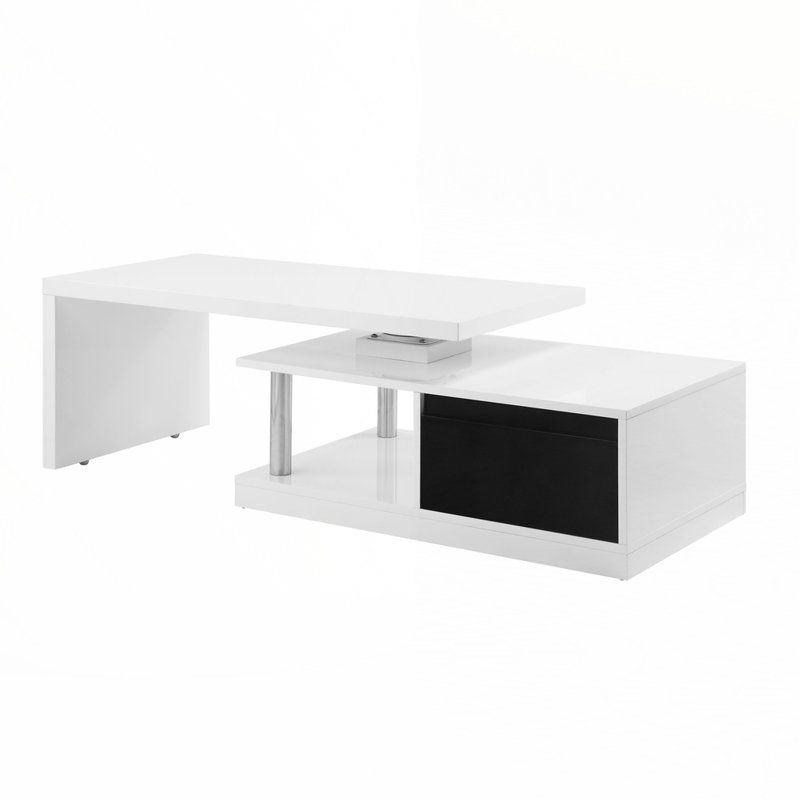 Table basse avec plateau pivotant BWhite