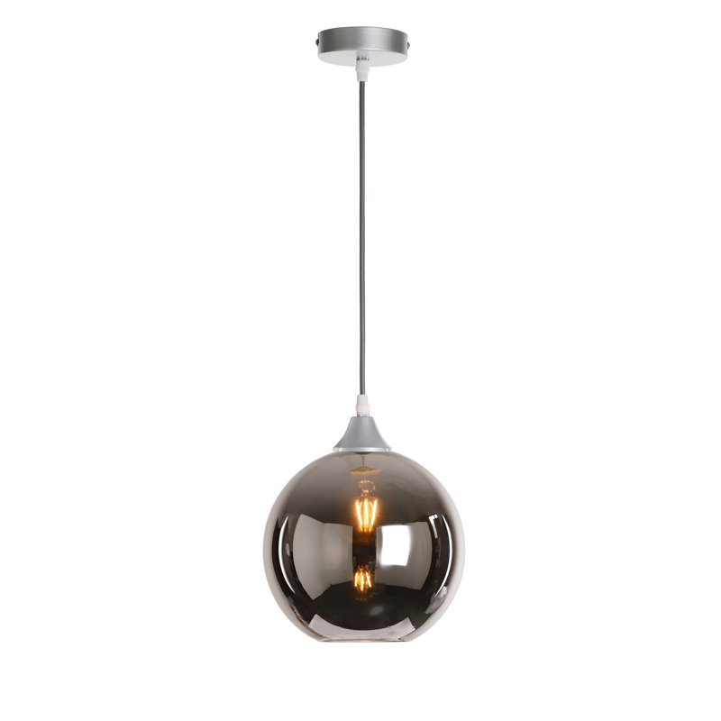 Aeva-Louise 1 - Light Globe Pendant, Silver, Silver
