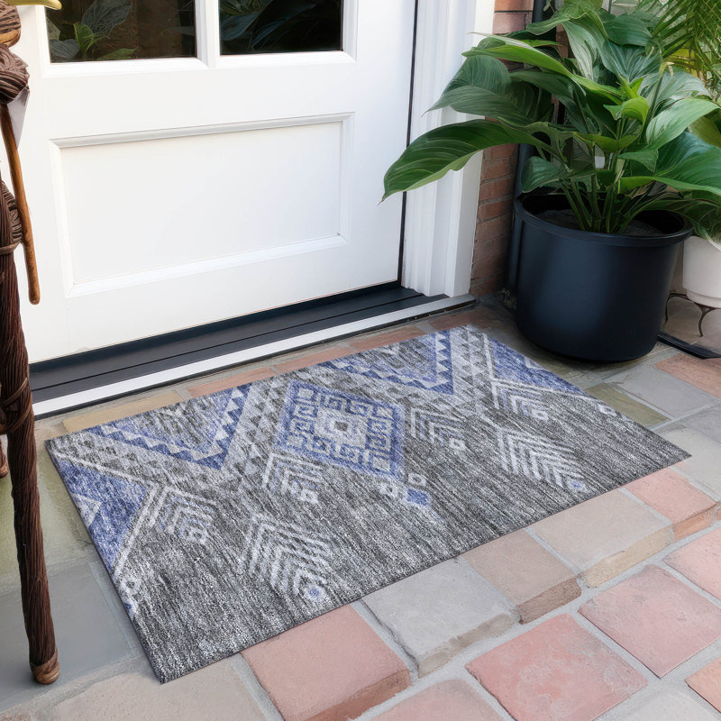 Pewter Flat Woven Synthetic Washable Non-slip 10' x 14' Area Rug