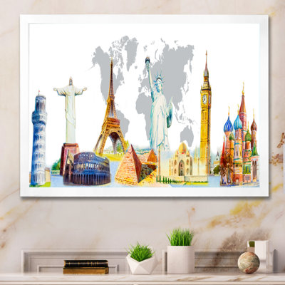 «Famous Repères Of The World», reproduction sur toile flottante