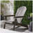 Folding Adirondack Chair With Slatted Back And Wide Armrests, Perfect For Outdoor Patio And Garden Relaxation-851243782