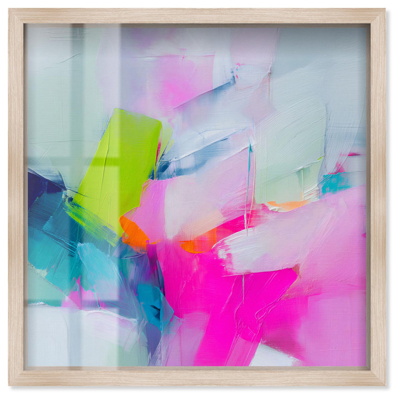 Décoration murale pastel Neon Cloudscape II par Art Remedy, H 17 po x l 17 po, Crème, crème