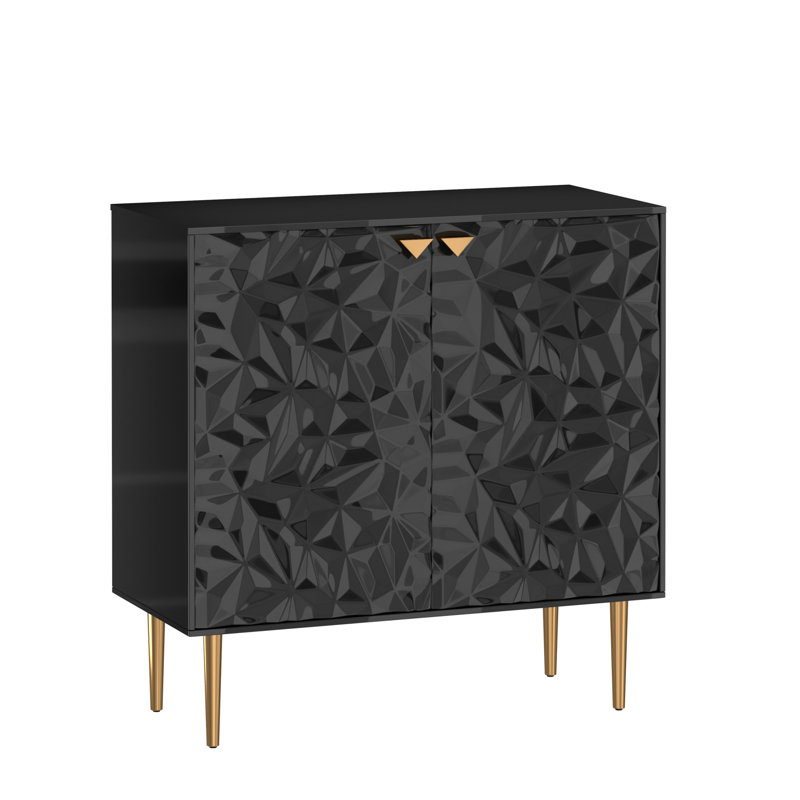 Armoire d'appoint 2 portes Legakis , Noir, noir, noir, noir