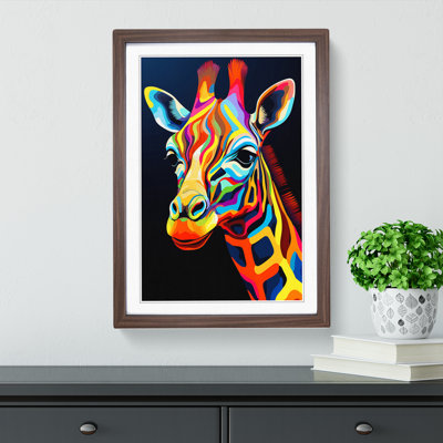 Giraffe Op - Framed Print