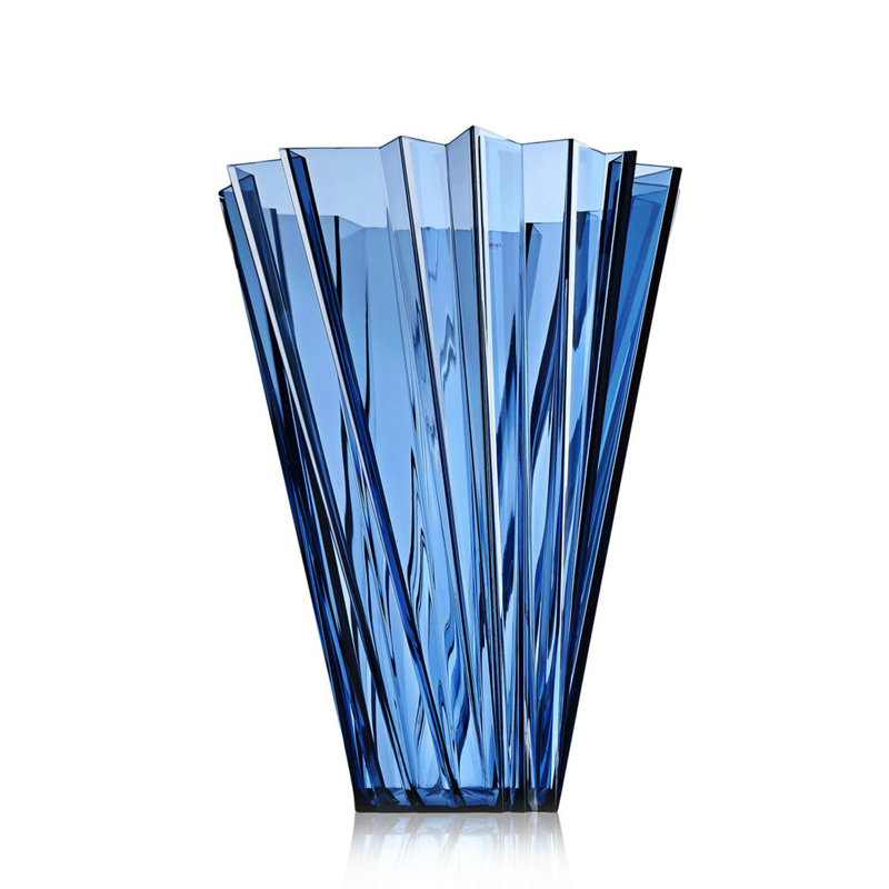 Vase Shanghai, Bleu transparent